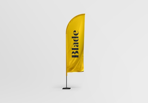 Blade vlag mockup ontwerp geïsoleerd