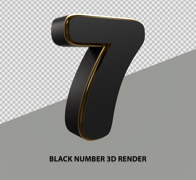 Rendering di numeri neri