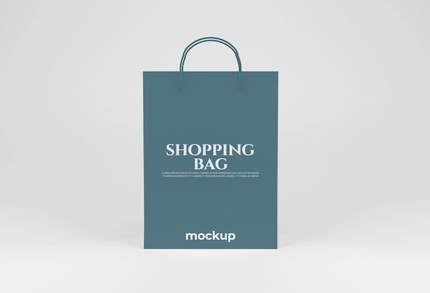 Blanco papieren lange boodschappentas mockup