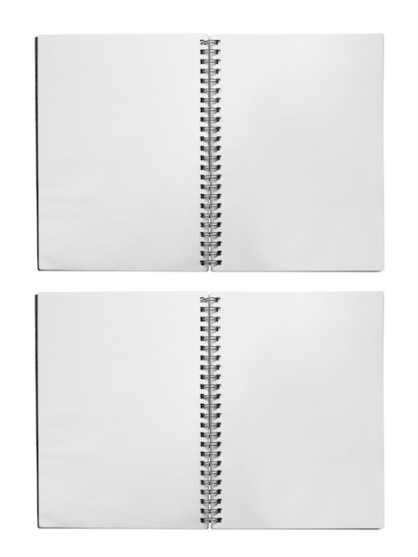 blanco realistische spiraalvormige notebook doorzichtige achtergrond