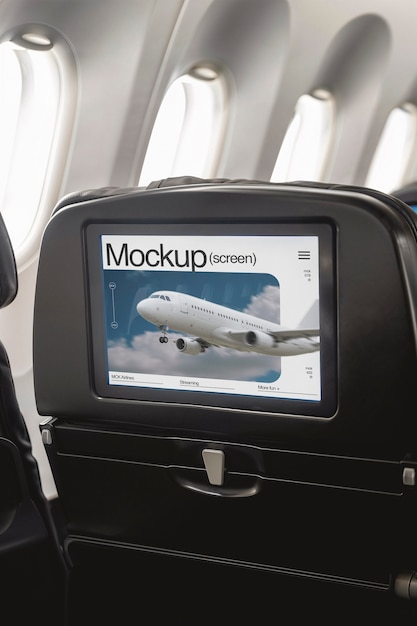 blank airplane seat screen