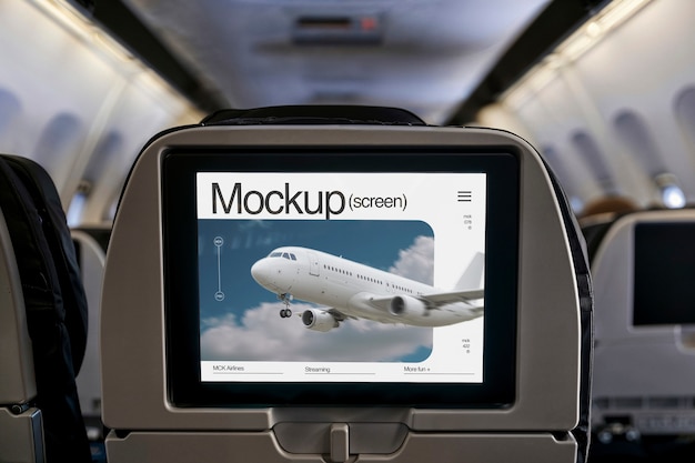 blank airplane seatback screen