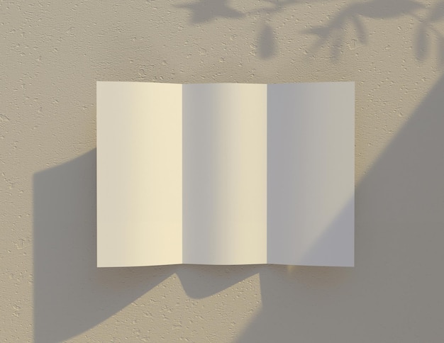 PSD Пустой макет брошюры с простым и гармоничным фоном