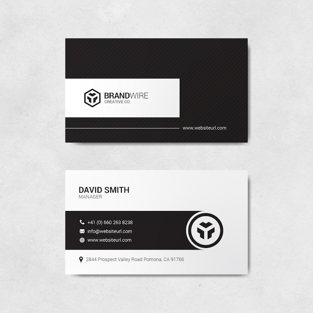 blank business card design mockup vector