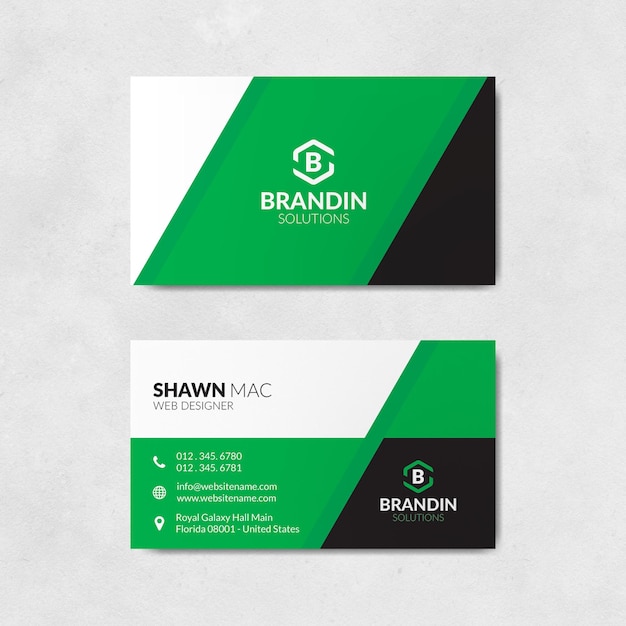 blank business card design mockup vector