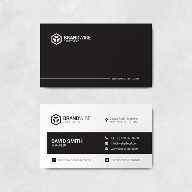 blank business card design mockup vector