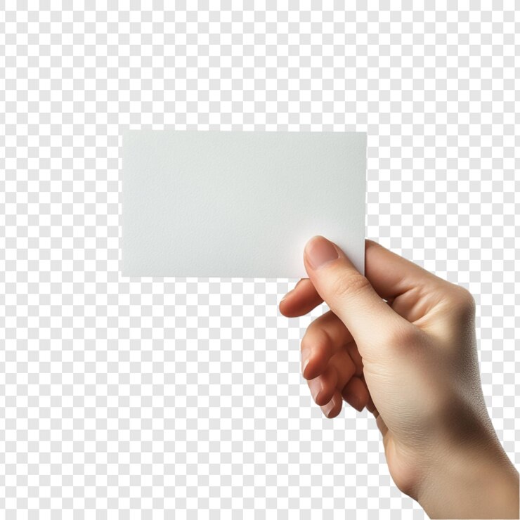 PSD blank business card mockup een hand met een schone witte kaart klaar voor uw ontwerp of tekst perfect voor branding en reclame