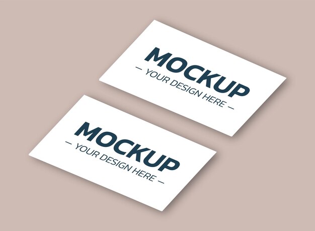 PSD blank business card mockup