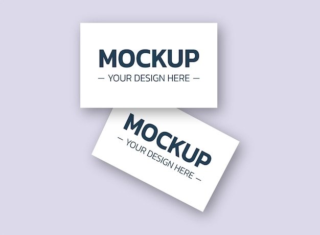 PSD blank business card mockup