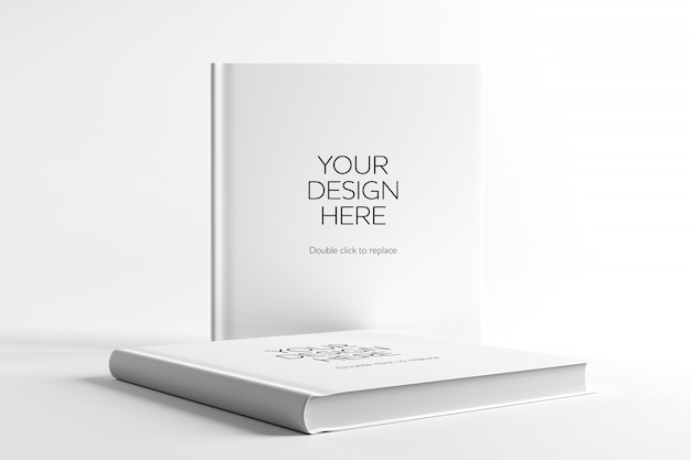 Blank cover book mockup