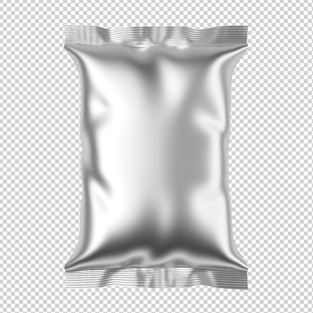 blank foil snack package ai cutout on transparent