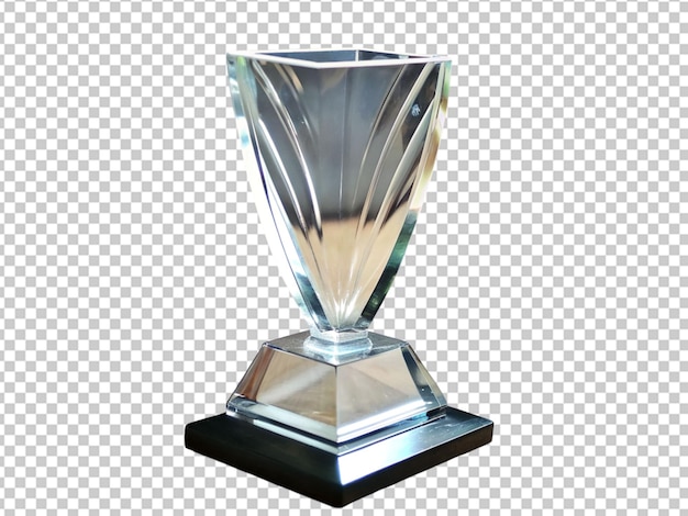 Trofeo acrilico di vetro bianco