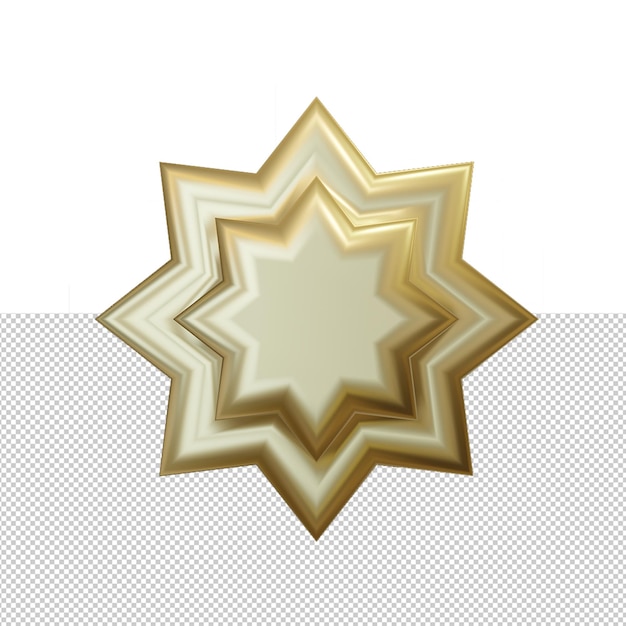 PSD etichette d'oro vuote e badge 3d render