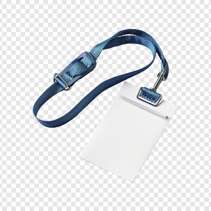 PSD blank id card isolated on transparent background
