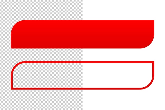 Blank lower third youtube 2 design template red button for text background