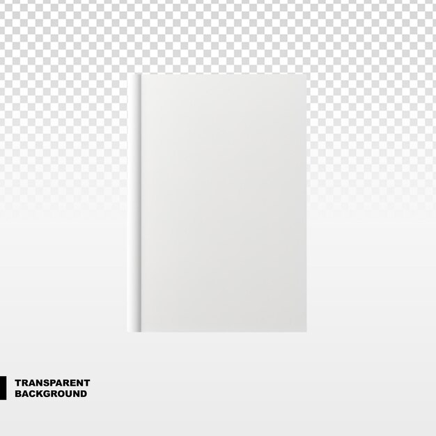 PSD blank magazine mockup on transparent background