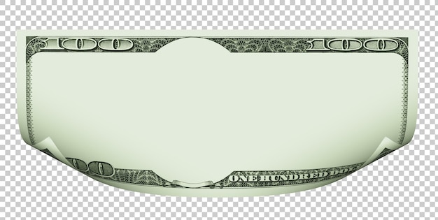 Blank money background for design with copyspace Isolated on transparent background