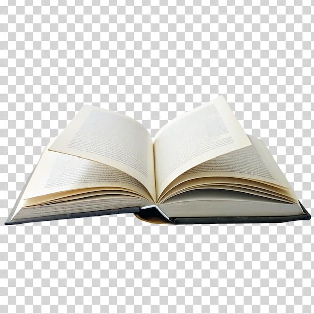 Blank open book on transparent background