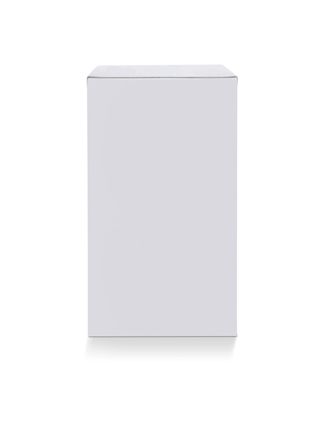 Blank packaging white paper cardboard box transparent background