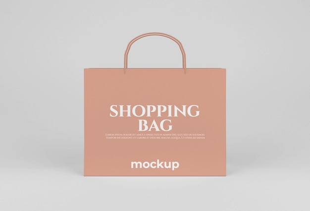 Blank paper wide shopping bag mockup