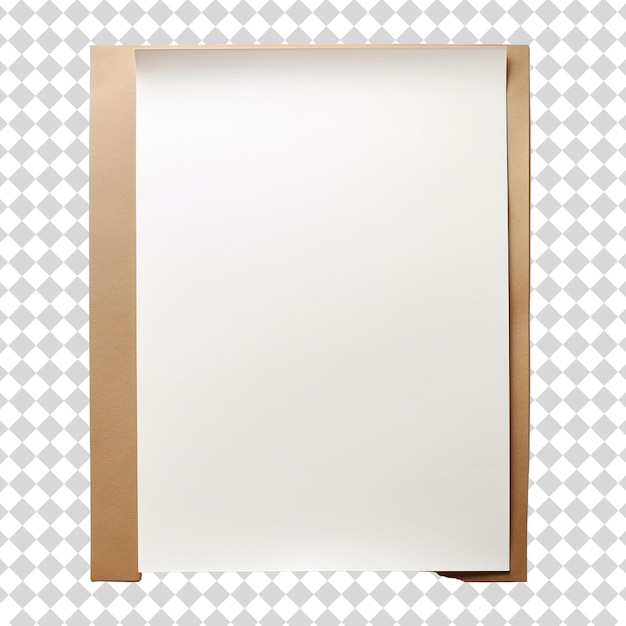 PSD blank papier geïsoleerd op een doorzichtige achtergrond png-bestandsformaat