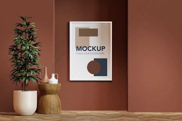 Blank photo frame mockup design