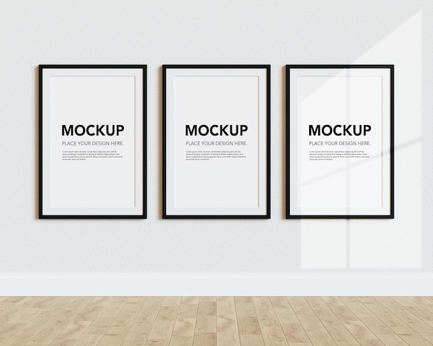 Blank photo frames mockup