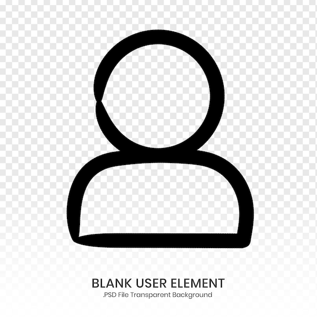 Blank profile picture with circle psd transparent background