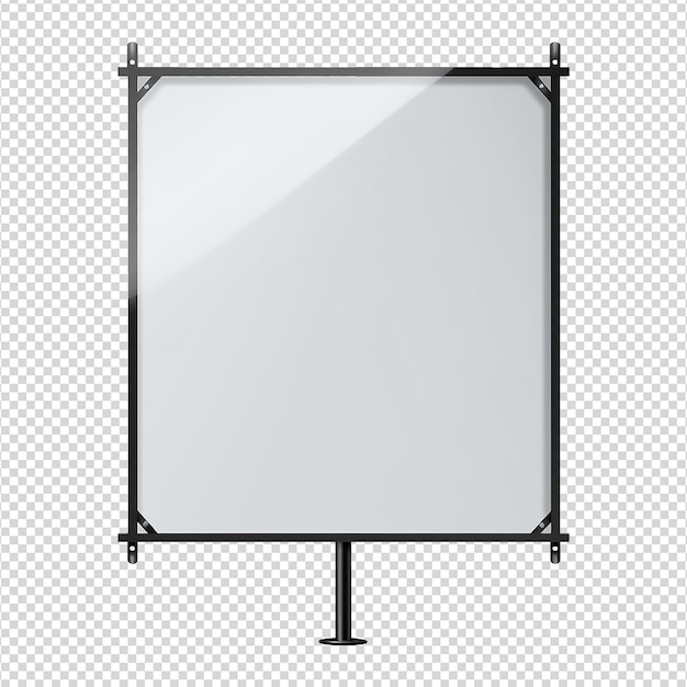 PSD blank road sign board isolated on transparent background