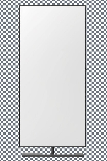 PSD blank roll up banner stand isolated on transparent background