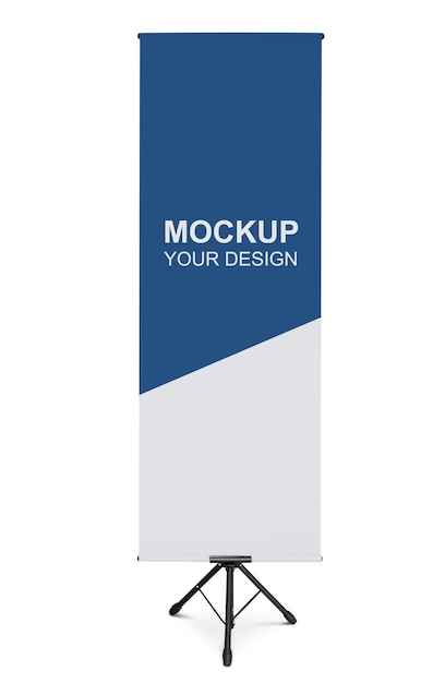 PSD blank roll up display banner mock up