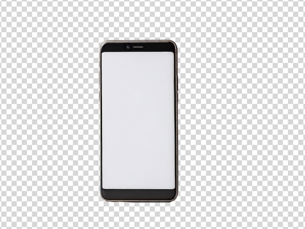 PSD a blank screen mobile phone on transparent background