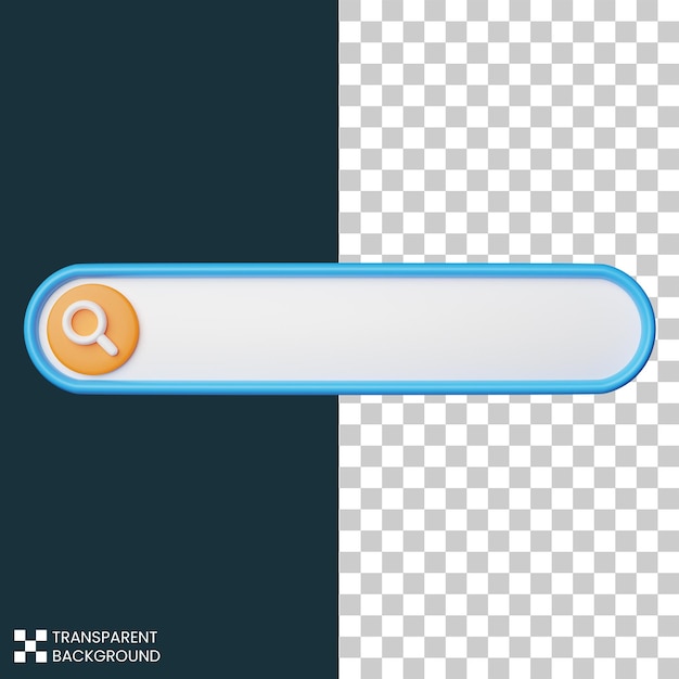 PSD blank search bar 3d rendering