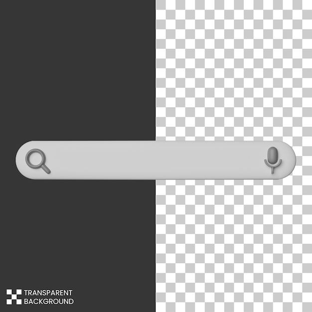 Blank search bar 3d rendering