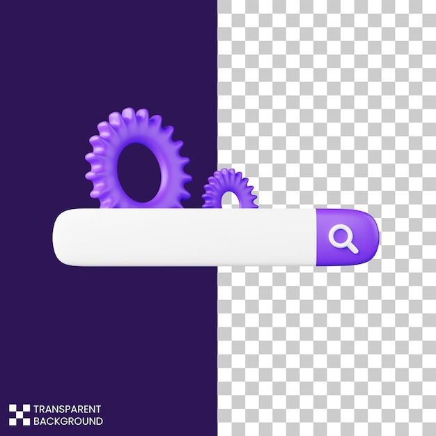 PSD blank search bar 3d rendering