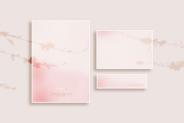 PSD blank sheet with nature shadow overlay