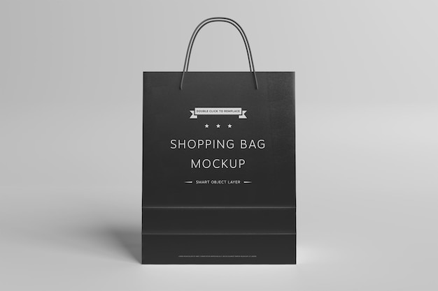 Blank shopping bag on white mockup