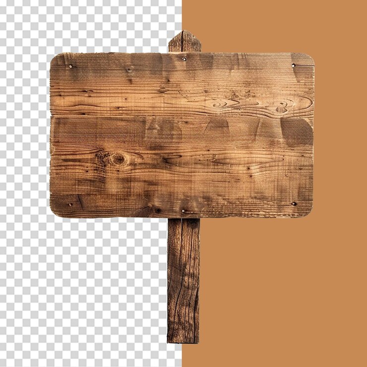 PSD blank signboard png isolated on transparent background