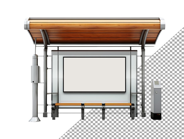 PSD 투명한 배경을 가진 빈 스테이션 보드 빌보드