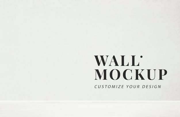 PSD mockup di muro bianco