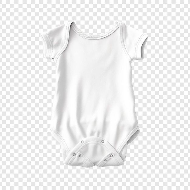 Blank white baby boy romper isolated on transparent background