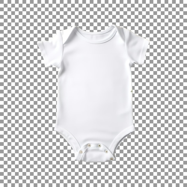 PSD blank white baby boy romper isolated on transparent background