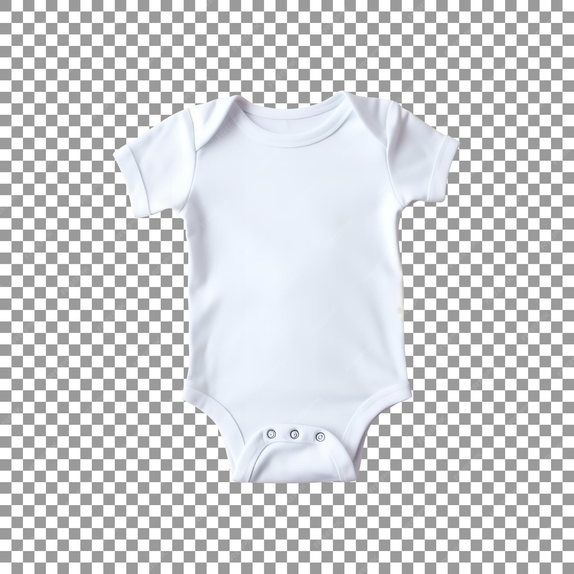 Premium PSD  Blank white baby boy romper isolated on transparent