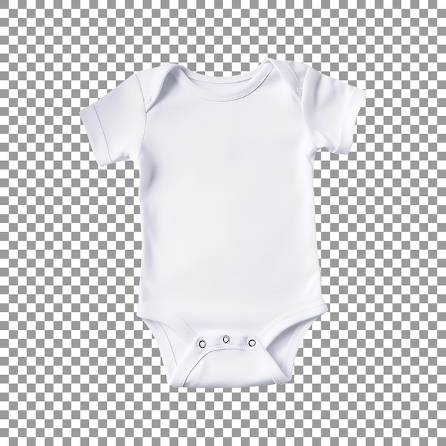 PSD blank white baby boy romper isolated on transparent background