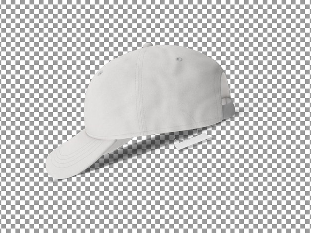 PSD 투명 배경에 고립 된 빈 흰색 야구 모자