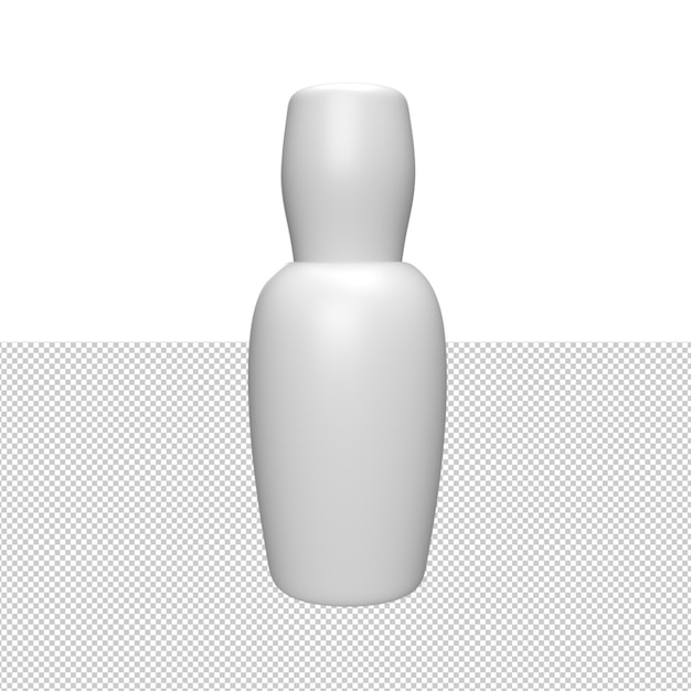 제품 모형 3d 렌더링 그림을 위한 빈 흰색 병 화장품 스킨케어 메이크업