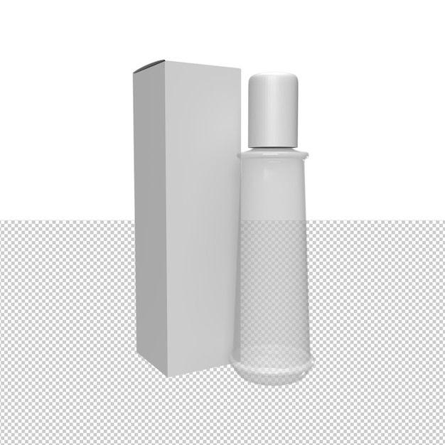 Blank white bottles for product mockup 3D Render illustration