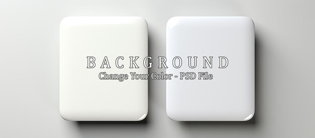 Blank white box mockup on white background