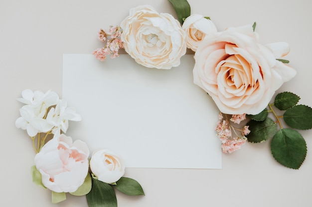 blank white card template mockup
