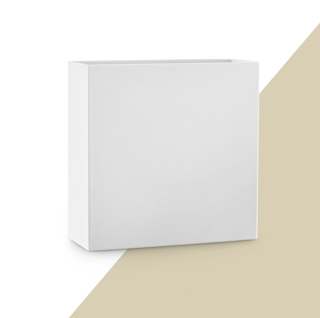 PSD blank white cardboard box mockup